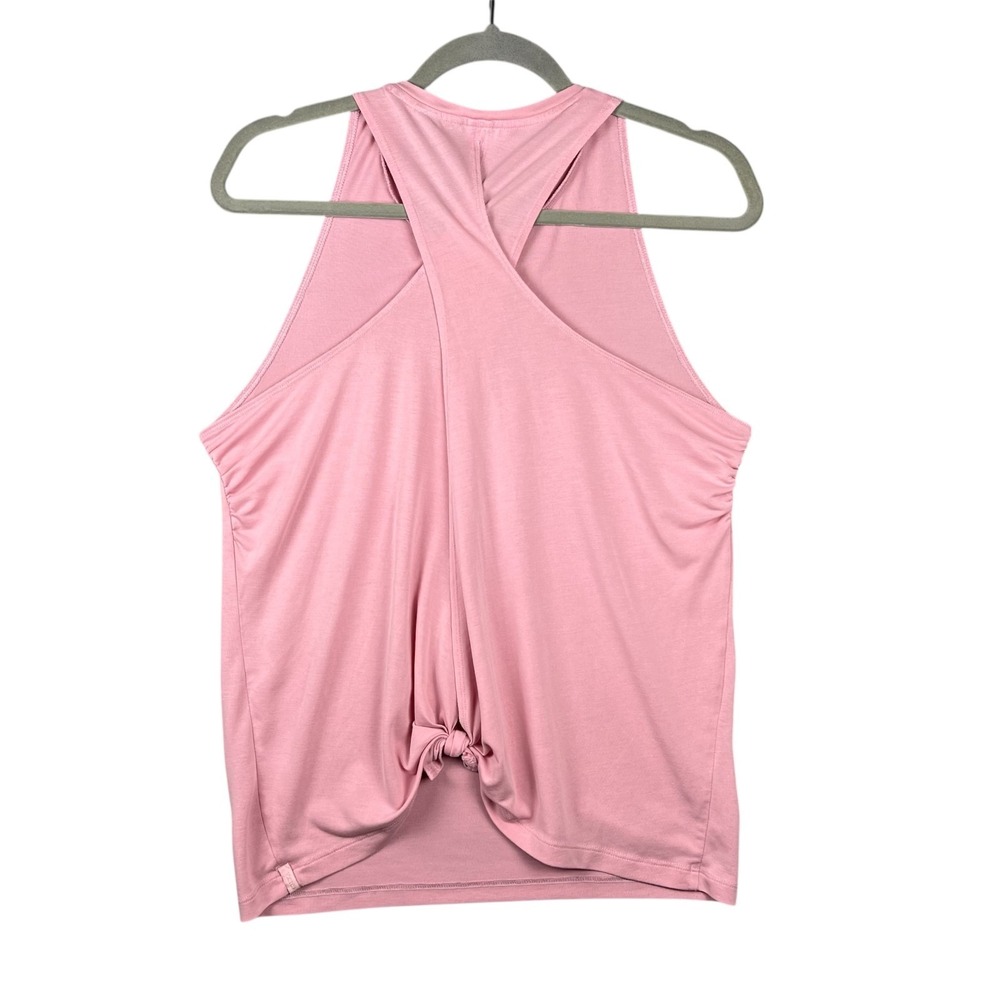 VICTORIAS SECRET Pink Tank Size‎ Small Razorback With Knot GYM Workout